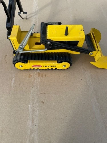 Vintage Tonka Trencher Pressed Steel Construction Toy Yellow – As Is Missing Par
