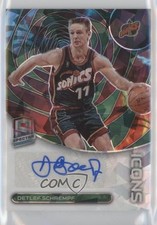 2022-23 Panini Spectra Icons Astral Prizm 6/49 Detlef Schrempf #IA-TLE Auto s6i