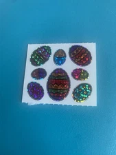 Vintage Hambly Illustrated Easter Eggs Sticker Module 2x1.76 Inches