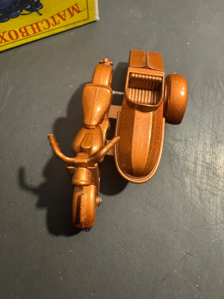 MATCHBOX LESNEY 1-75 N:66 HARLEY-DAVIDSON MOTORCICLE W/SIDECAR IN ORIGINAL BOX - Immagine 4 di 4