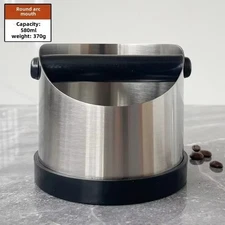 Coffee Knock Box Stainless Steel Espresso Grounds Disposal Tool Silver