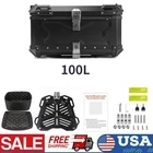 100L Motorcycle Top Case Tail Box Waterproof Luggage Scooter Trunk Storage Box