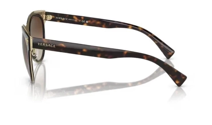 Gafas de sol Versace 0VE2198 125213 54 mm para mujer habana oscura/marrón degradado Foto 2 de 4
