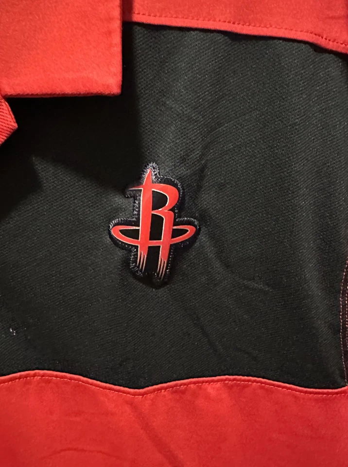 Houston Rockets Nike Dri-Fit Polo Shirt Men's Large L Short Sleeve NBA Red - Image 4 of 4