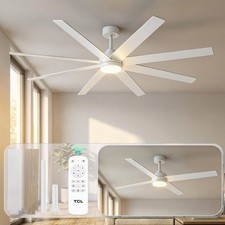 New 72 Inch Ceiling Fan with Light Remote 8 Blades DC Motor Indoor Outdoor