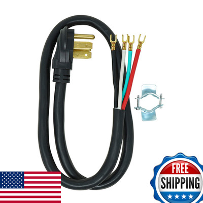 Coleman Cable Southwire 9044Sw8808 Range Power Cord 4-Foot 1/4-Inch Flanged