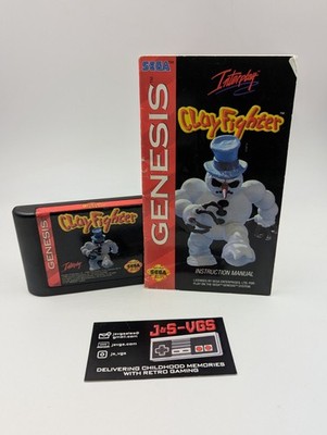 ClayFighter Sega Genesis Cartridge + Manual Tested Authentic No Case