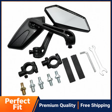 2X Cycling Bike Handlebar Mirror 22-25mm For Mountain Road Bike EBike Scooter US