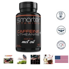 Extended Release 200mg Caffeine  100mg L-Theanine Softgels for Smooth Energy