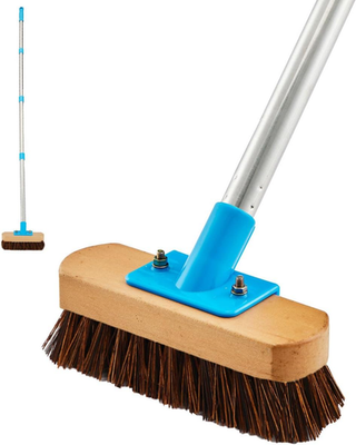 #ad Heavy Duty Deck Brush with Long Handle 60quot; Floor Scrub Brush with Stiff Natura $32.73