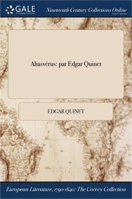 Ahasv�rus: par Edgar Quinet (Paperback or Softback)