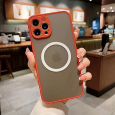 For iPhone 14 Pro Max 13 12 11 XS XR 7 8 Shockproof Rubber Mag Safe Cover Case