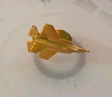 F-22 Raptor Gold Military Fighter Jet Enamel F22 Plane Pin