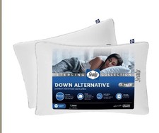 2-Pack Sealy Sterling Collection Down-Alternative Pillow, New Open Box King