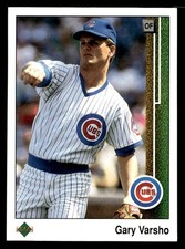 Gary Varsho 1989 Upper Deck Correct Photo Rookie Card #321 Chicago Cubs. rookie card picture