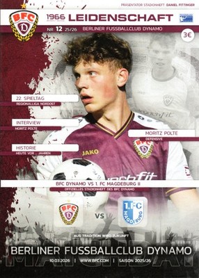 Programme BFC Dynamo - 1.FC Magdeburg U23 10/03/2026