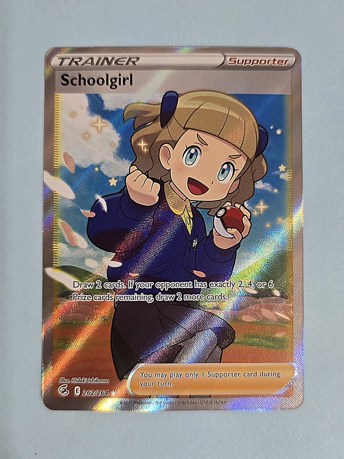 2021 Schoolgirl 262/264 - Holo Ultra Rare - Fusion Strike - NM/MINT Pokémon TCG