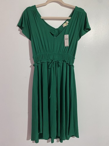 Maeve Anthropologie Kleid SP grün Mini Rüschen feminin bescheiden Strand Urlaub - Bild 1 von 12