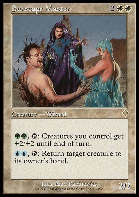 MTG Sunscape Master - Foil, Invasion, Heavily Played, English
