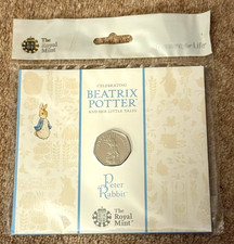 2019 Peter Rabbit 50p Brilliant Uncirculated Coin 2019 - RM Sealed  Low Mintage