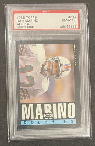 1985 Topps Football #314 Dan Marino All-Pro PSA 8 NM-MT Miami Dolphins 2° anno - Foto 1 di 3