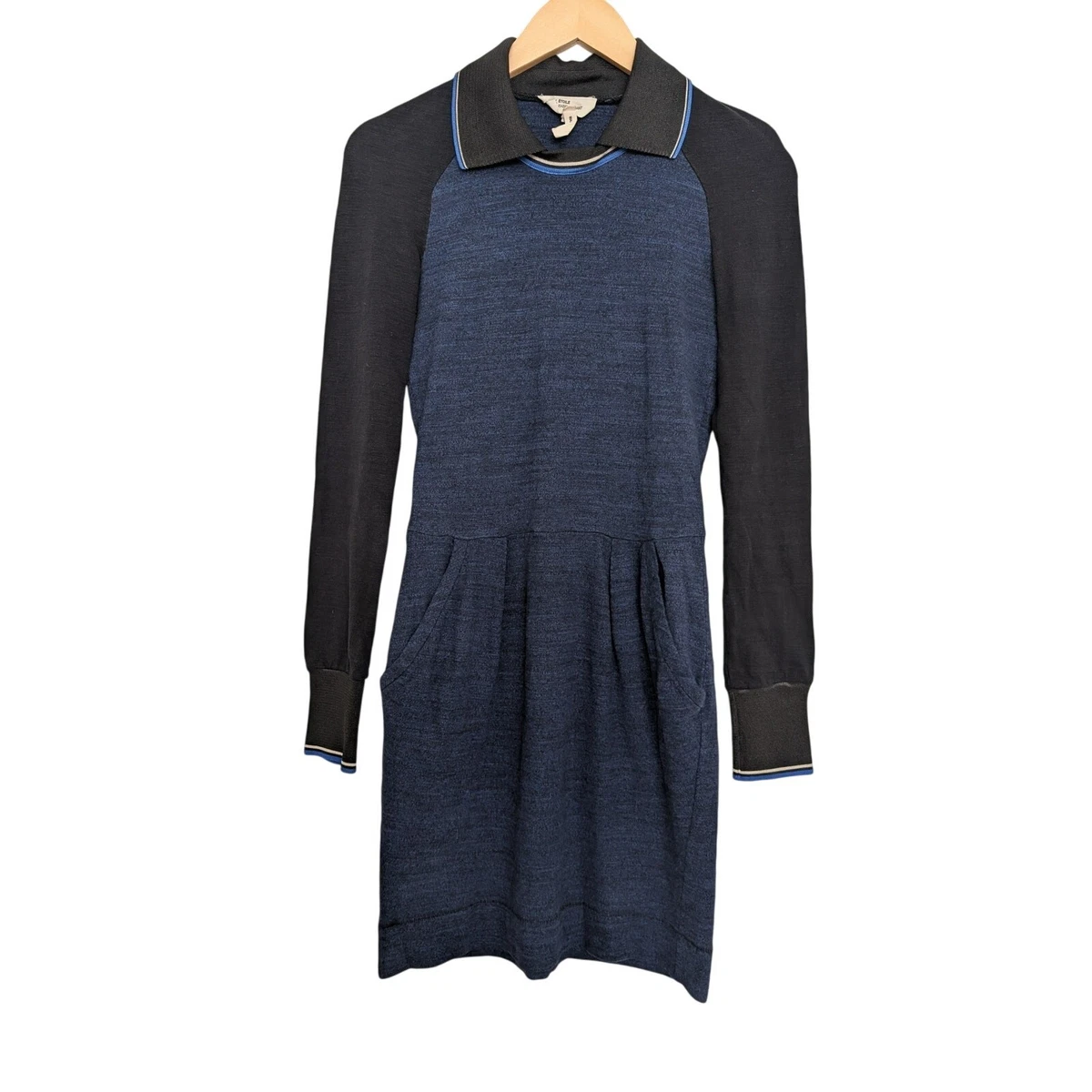 princess polly baby blue dress 65638 auth ISABEL MARANT midnight blue silk DOTTED BELTED LONG SLEEVE Dress  1 S