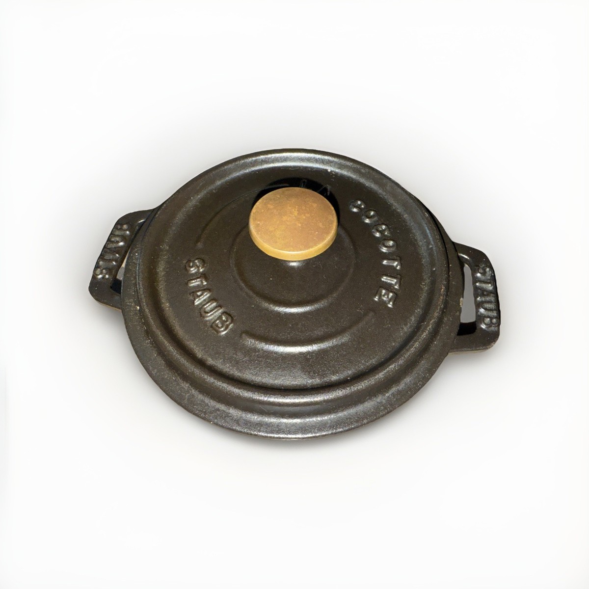 Mini Cocotte Staub En Fonte Noire 12 Cm - La Coquette - Neuf (boîte Ouverte)