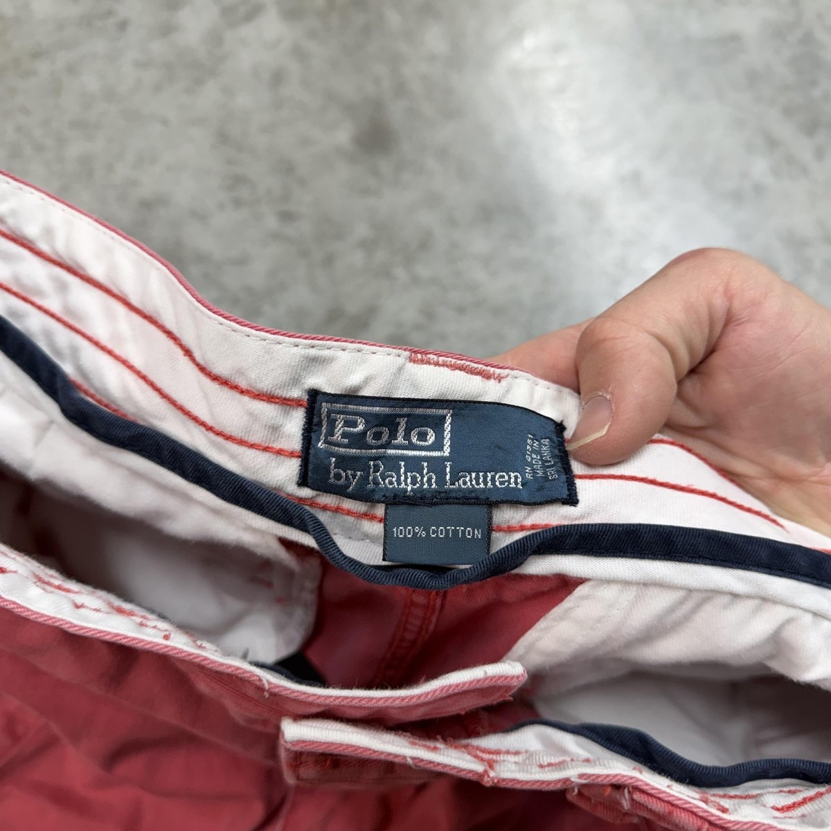 Polo Ralph Lauren Shorts Mens 32 Red Cargo Canvas Pockets 11