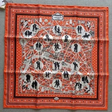 Hermes Kare55 Silk Scarf VERMILLON Orange with Tags Unused