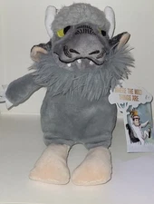 Where The Wild Things Are Bernard Monster Plush 9" Crinkle Feet Gray