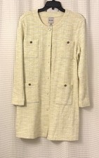 Chanel like Nubby Yellow/lime green Long Overjacket SXXX Nic And Zoe