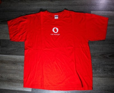 Red Mango Gildan Shirt Mens XL Red Logo Graphic Tee T-Shirt Frozen Yogurt