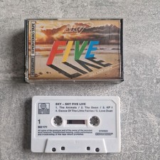 Sky, Sky Five Live - double album Cassette Tape - Prog Rock 1983