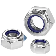 M6 Nylon Insert Locknuts 150 PCS 304 Stainless Steel Metric Nylock Nut Set