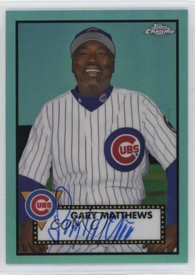 2021 Chrome Platinum Anniversary Aqua Refractor 61/150 Gary Matthews Auto 2s2
