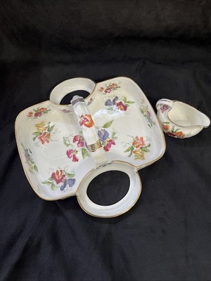 Hammersley & Co Strawberry Ripe Bone China Basket Tray With Creamer
