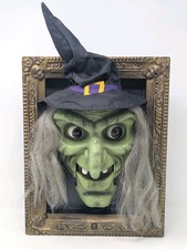 Vintage Animated Wall Plaque Witch Gemmy Halloween Works