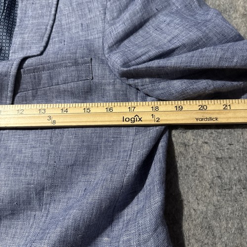 Murano Baird McNutt Linen Suit Mens S (38s) 32x30 Blue Slim Fit Blazer Trousers - Picture 6 of 16