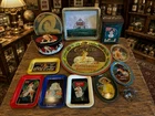 Vintage Coca-Cola Tin Tray & Collectible Lot 13pc Serving Trays Tins Coke Decor