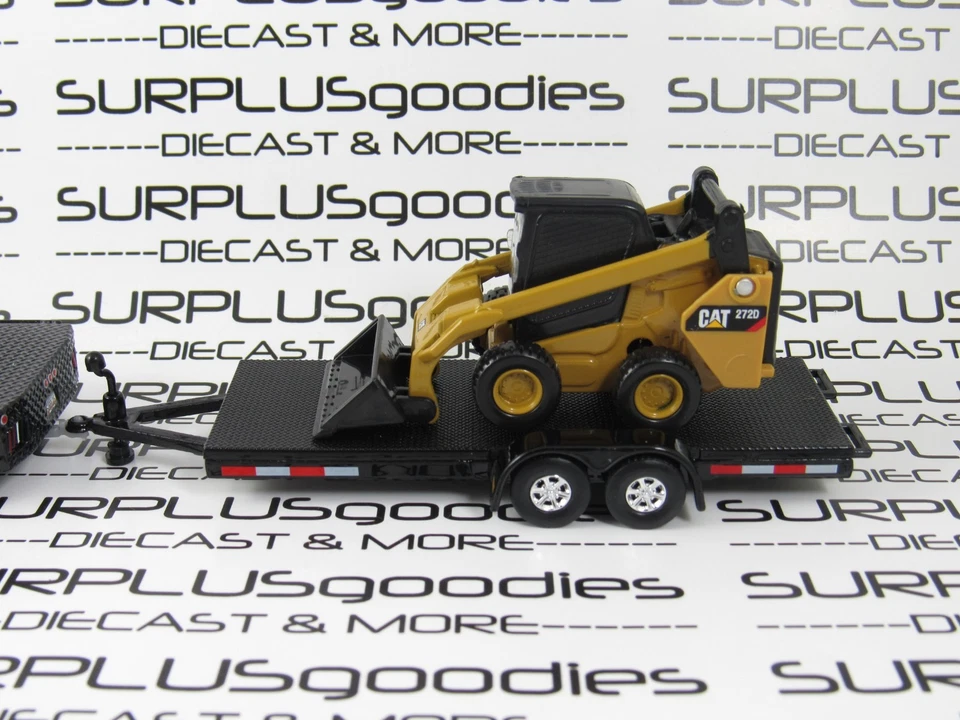 Greenlight 2018 CHEVROLET SILVERADO 3500 Dually & CAT 272D2 Skid Steer w/Trailer - Image 4 of 4