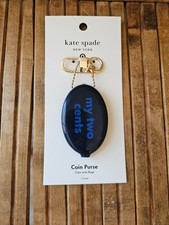 Kate Spade X Target My Two Cents Coin Purse Keychain Bag Charm NWT