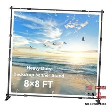 8 8  Backdrop Stand Banner Stand Kit with Carry Bag Heavy-Duty Photography 8 8  