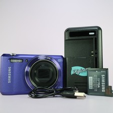 Samsung WiFi Digital Camera WB35F 16.2MP Purple Tested Full Working Set