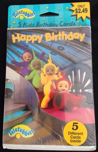 Telletubbies new birthday cards (5) and new party bags (16) Total Of 21 Pieces - Picture 2 of 7