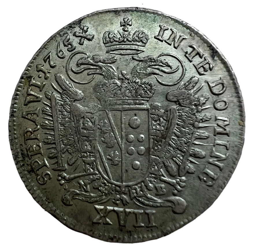 1765 XVII Krejcar Frantisek Lotrinsky Silver Coin Austria House of Habsburg - Image 2 of 2