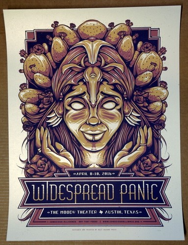 WIDESPREAD PANIC - 2016 - VARIANT #18/30 - MOODY THEATER - AUSTIN - POSTER - - Picture 2 of 4