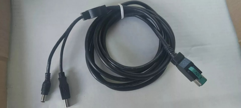 12V Powered USB to Y Cable DC and USB-B 3m, For POS Printer