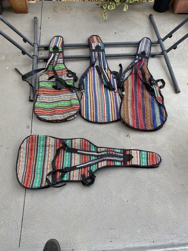 AU Hemp Cotton Guitar Carry Bag Eco Friendly Peace Love Nature Blissful THC Free - Picture 5 of 5