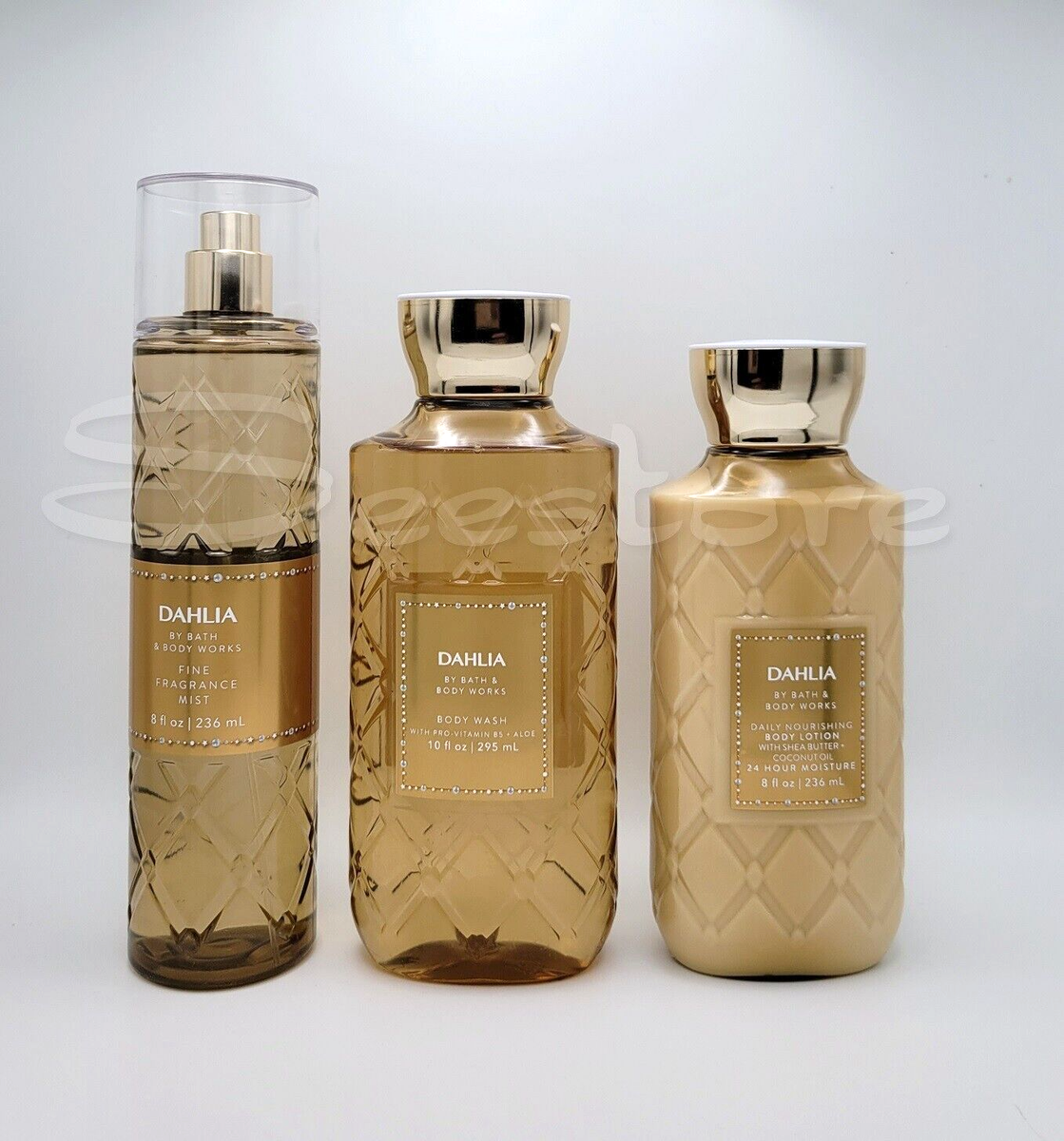 Bath & Body Works Dahlia Body Mist Shower Gel & Body Lotion Gift