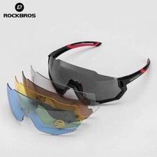 ROCKBROS Cycling Polarized Sunglasses UV Protection Windproof Myopia Frame 5Lens